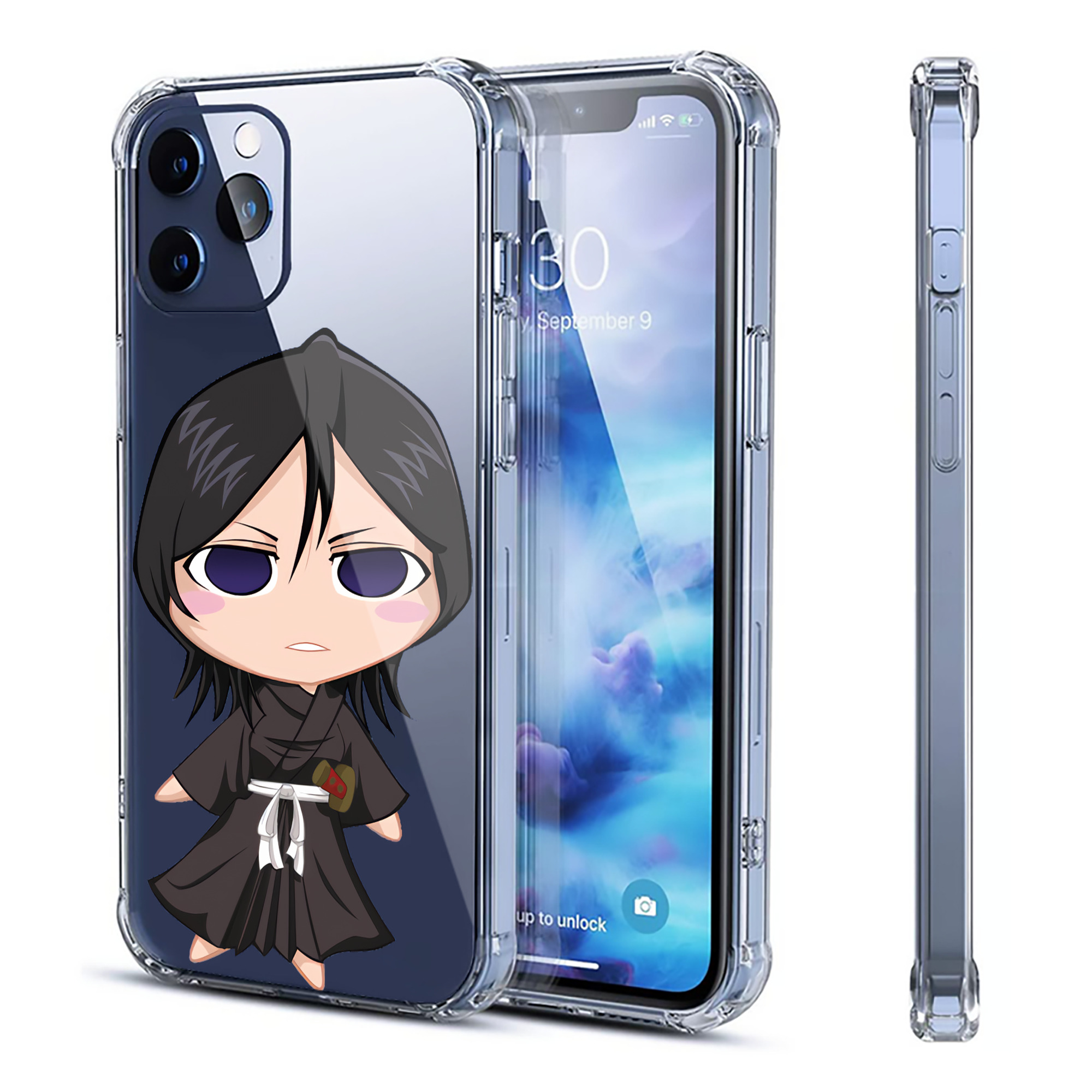 （画像用） ブリーチ 朽木ルキア BLEACH Kuchiki Rukia 【iPhone 12シリーズ対応】透明スマホケース（クリアソフトケース）